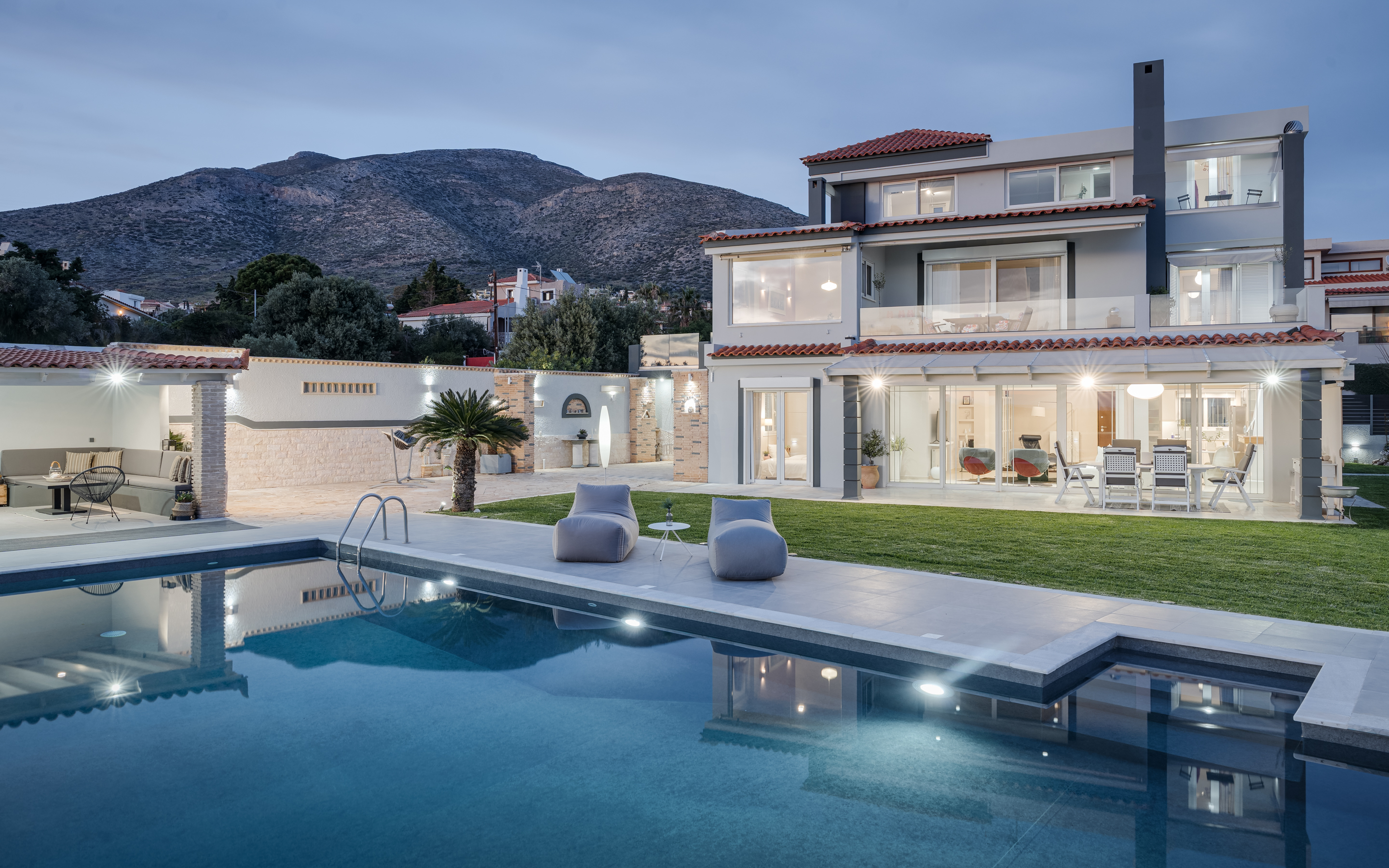 Villa at night