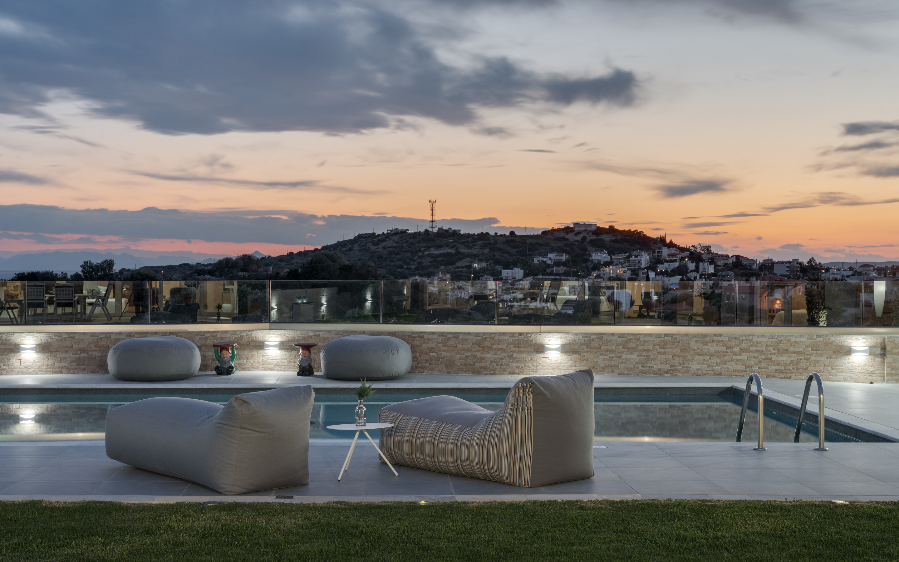 Sunset at the pool